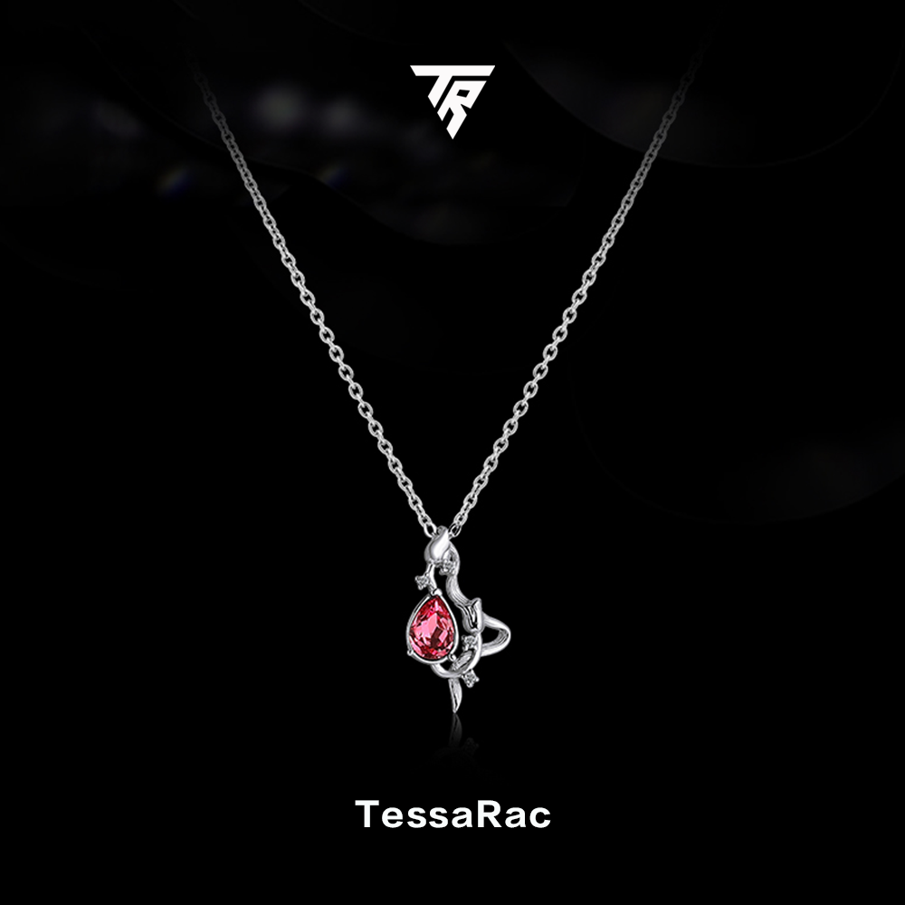 TESSARAC French eternal rose necklace luxury birthday gift TR001