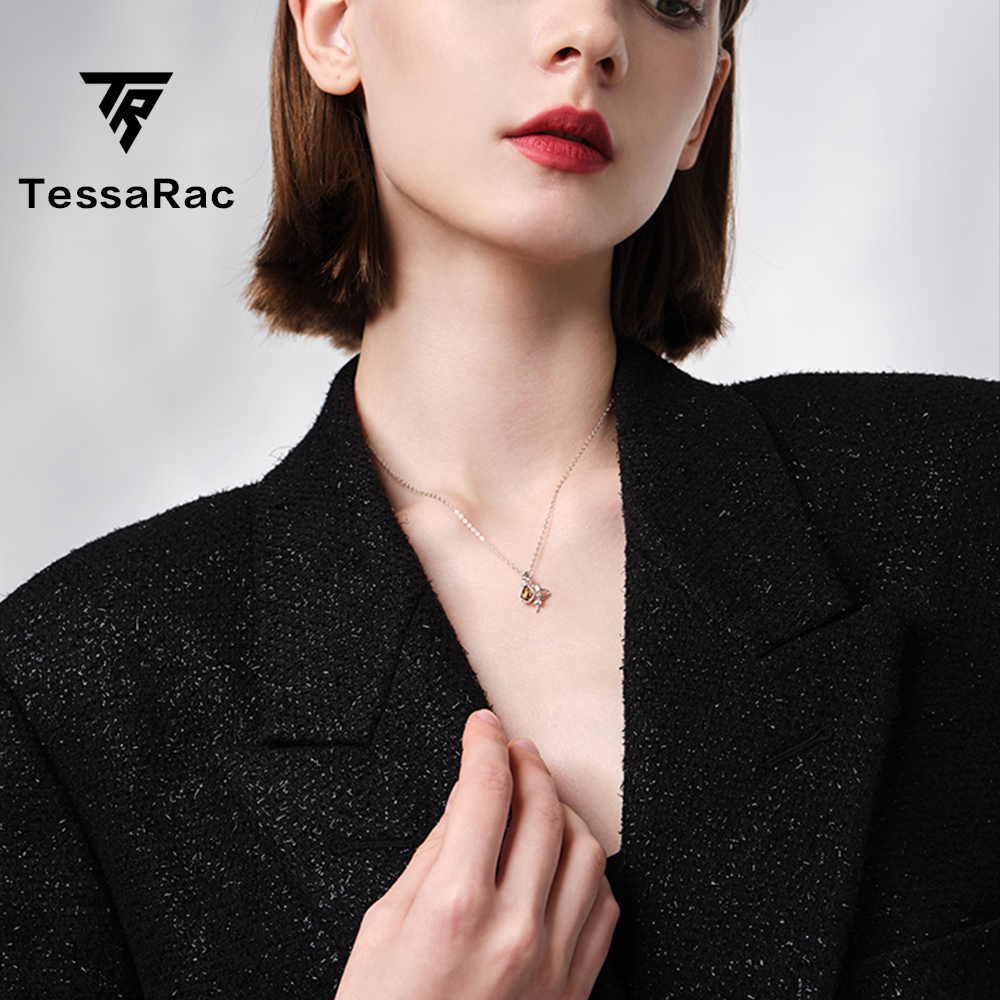 TESSARAC French eternal rose necklace luxury birthday gift TR001