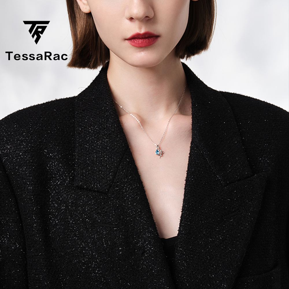 TESSARAC French eternal rose necklace luxury birthday gift TR001